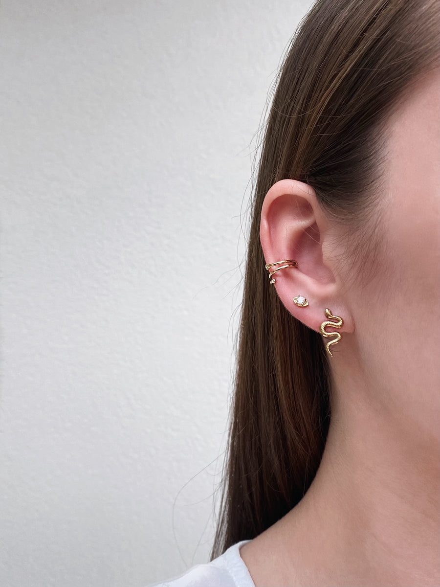 Elegant snake earrings