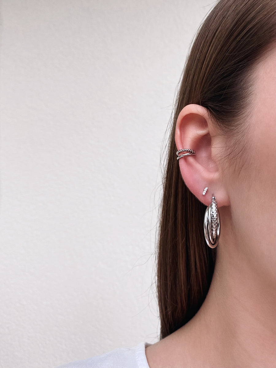 Modern hoop earrings