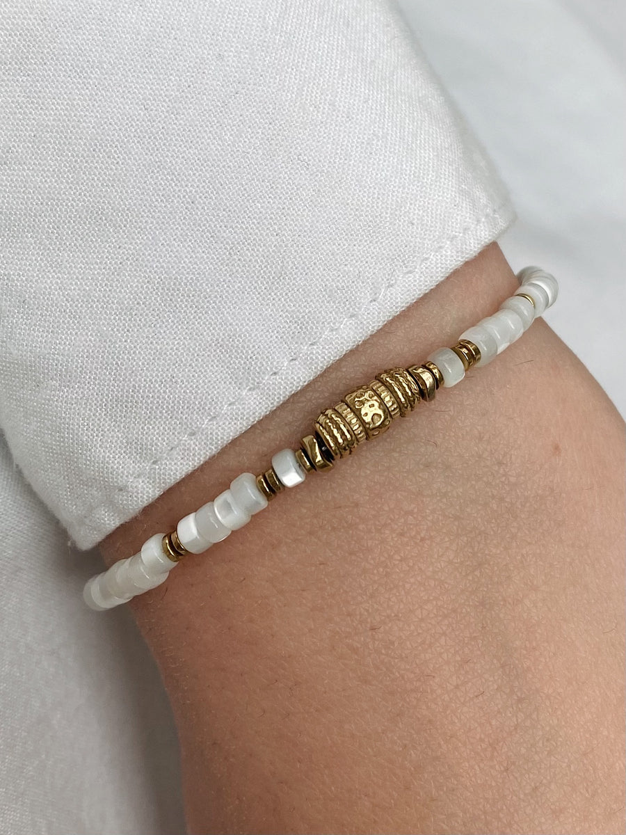 White boho bracelet