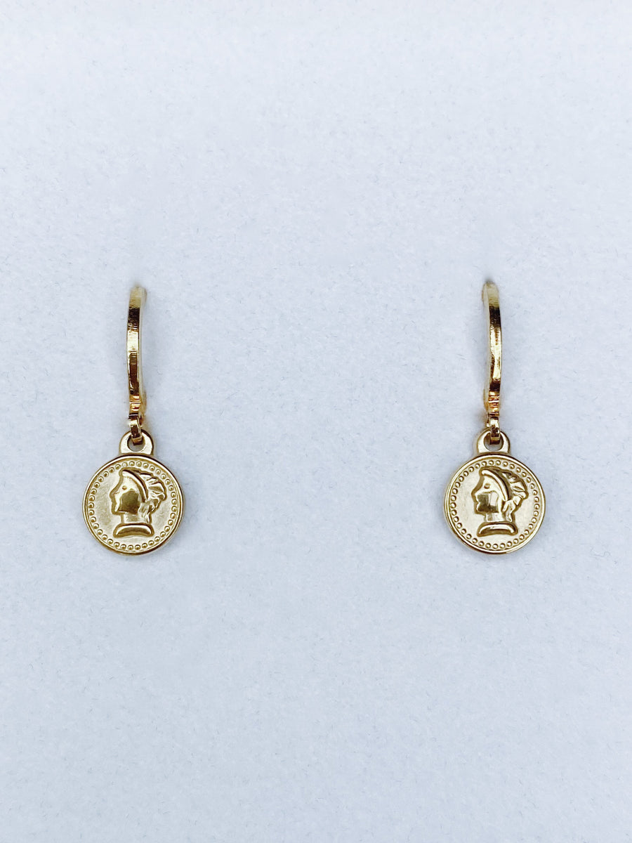 Mini coin earrings