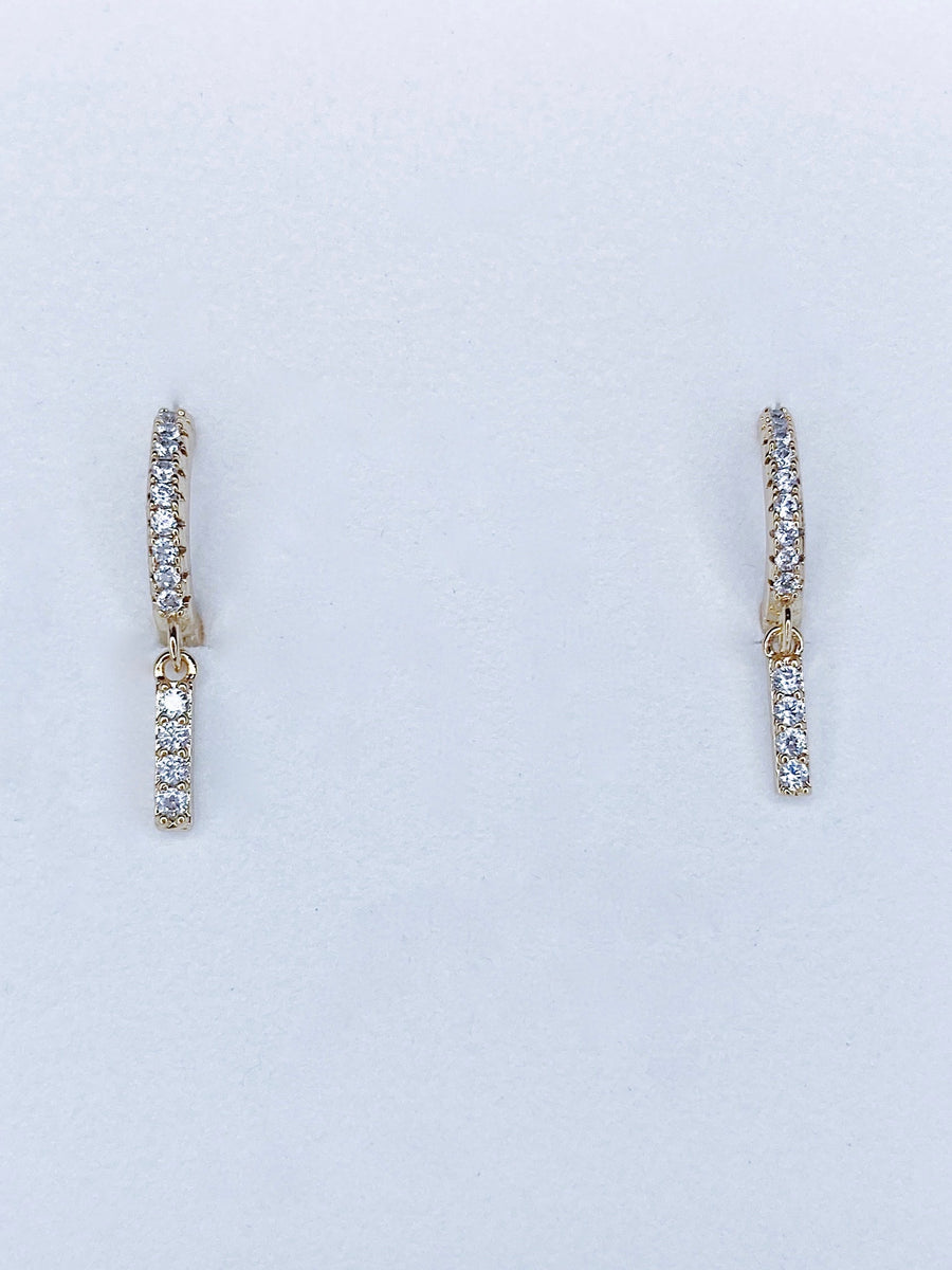 Sparkling bar earrings