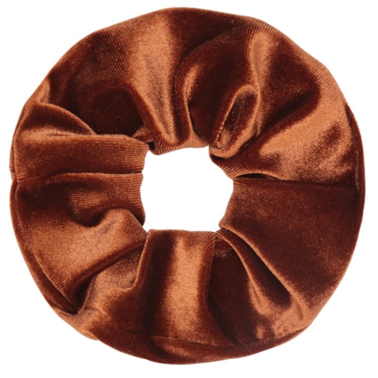 Scrunchie Sweet Velvet Warm Brown