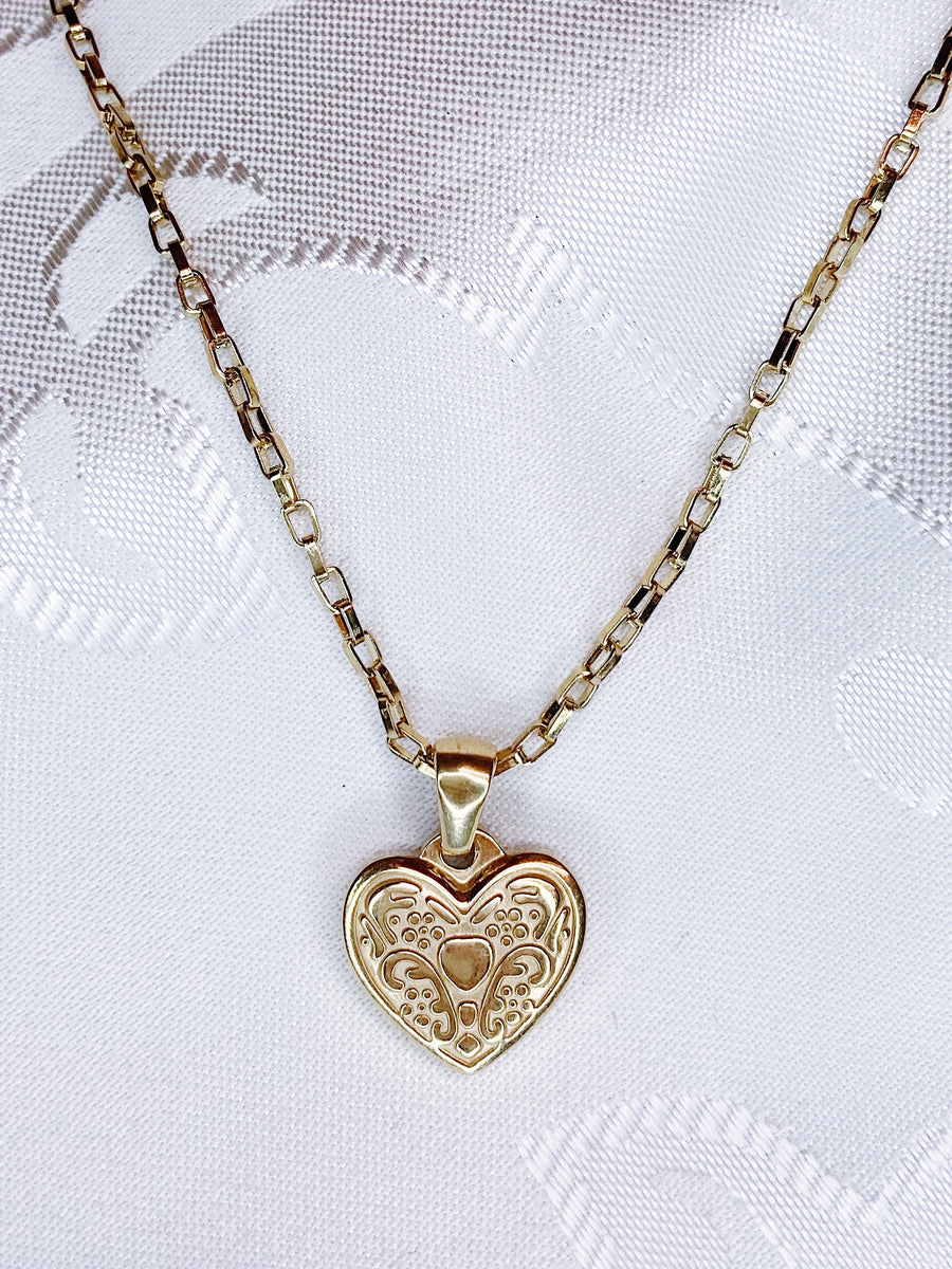 Golden heart necklace