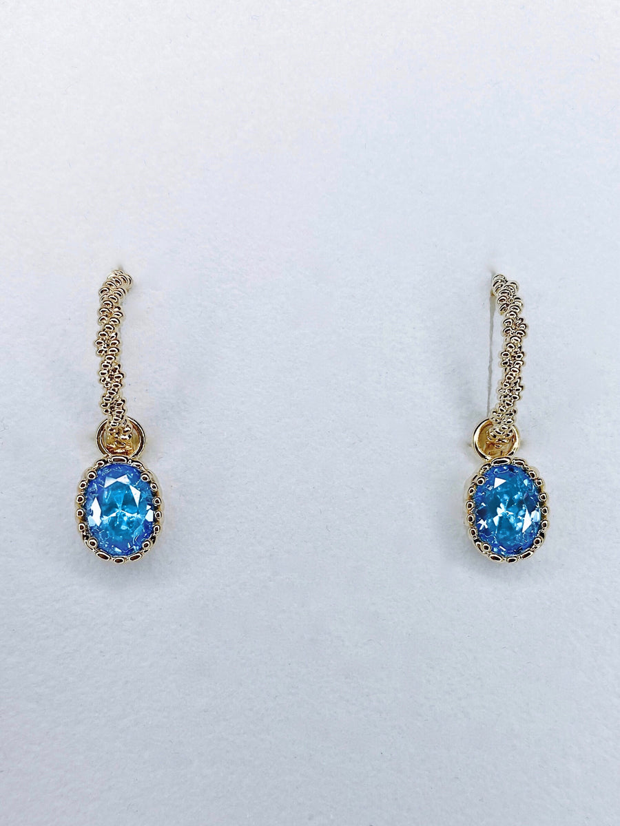 Crystal blue earrings