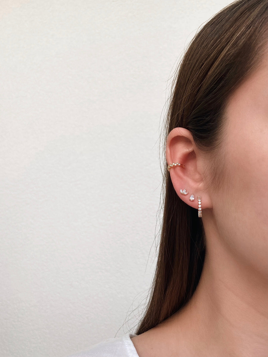 Sparkling leaf earrings